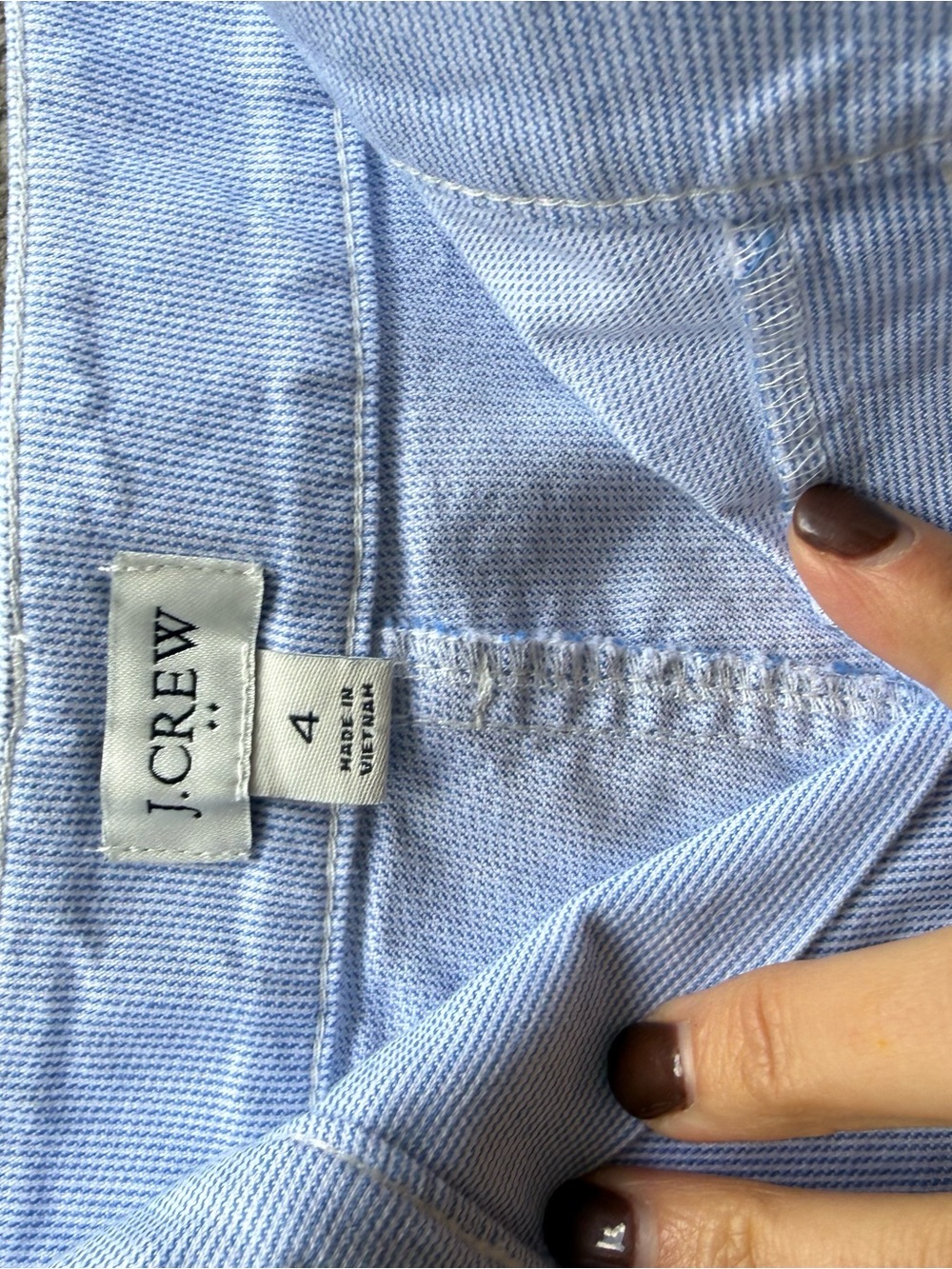 J. Crew blue striped skirt size 4